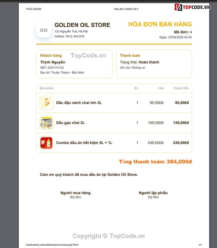 bán web,web bán dầu gội,web bán dầu ăn